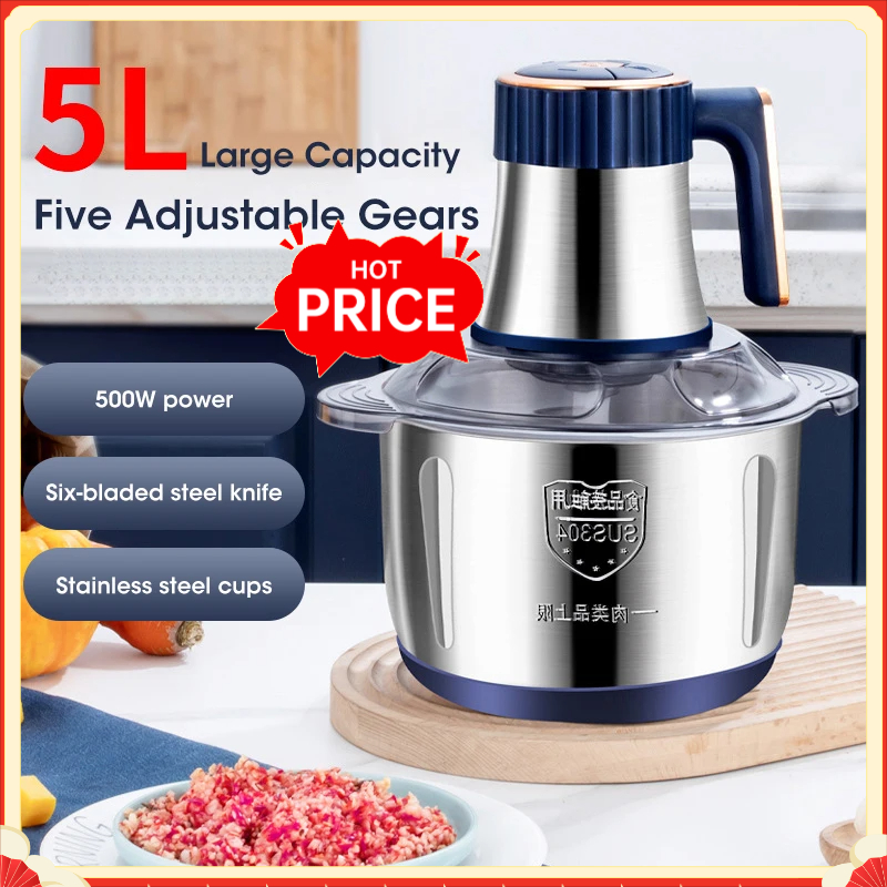 Baby Food With Meat - Tritacarne Elettrico da 5L in Acciaio