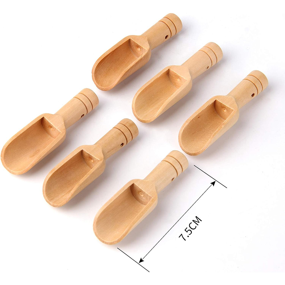 Weaning Spoon Set - 10/30/50/100pcs Caffè Mini Cucchiaio di Legno