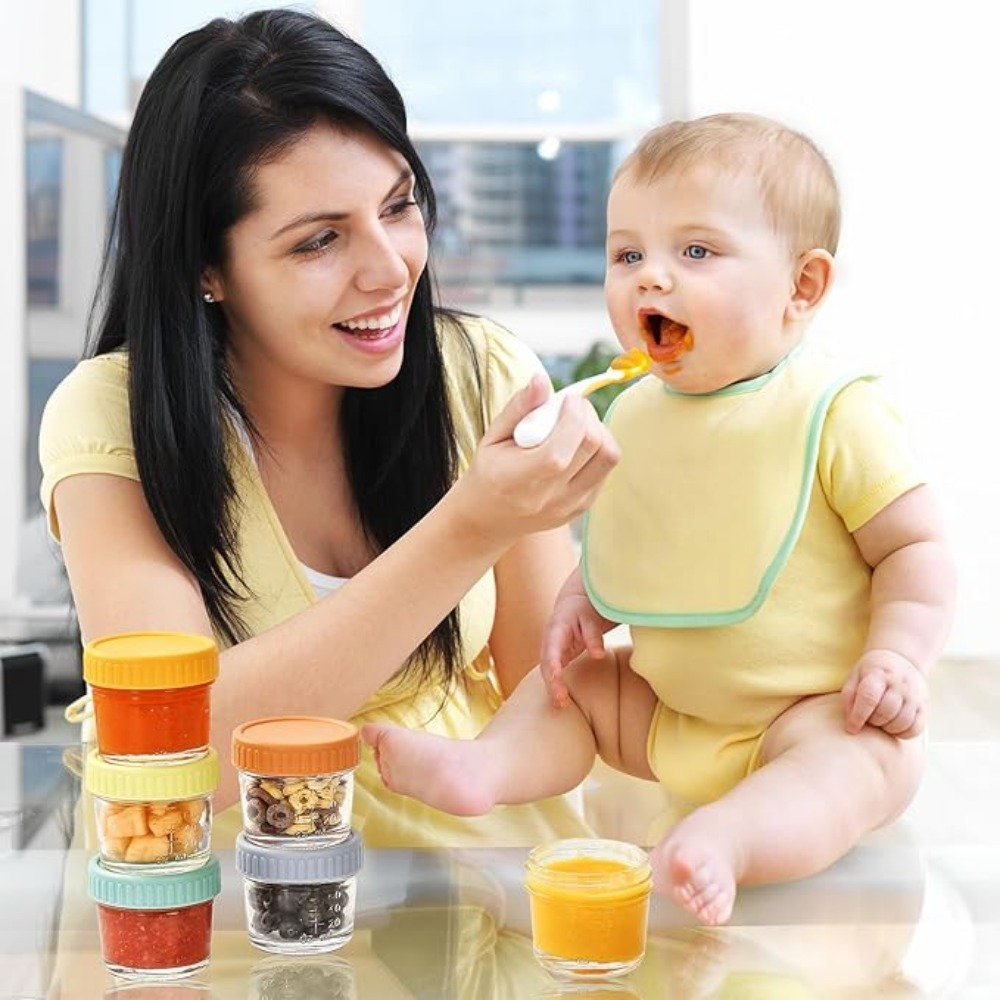 Baby Food Glass Jar - Set di 6 Barattoli in Vetro