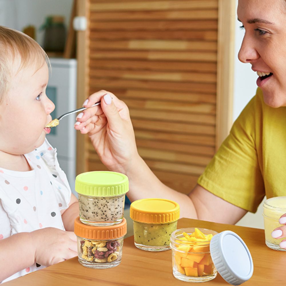 Baby Food Glass Jar - Set di 6 Barattoli in Vetro