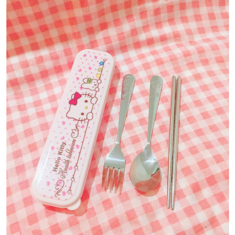 Weaning Spoon Set - Set di posate portatile in acciaio