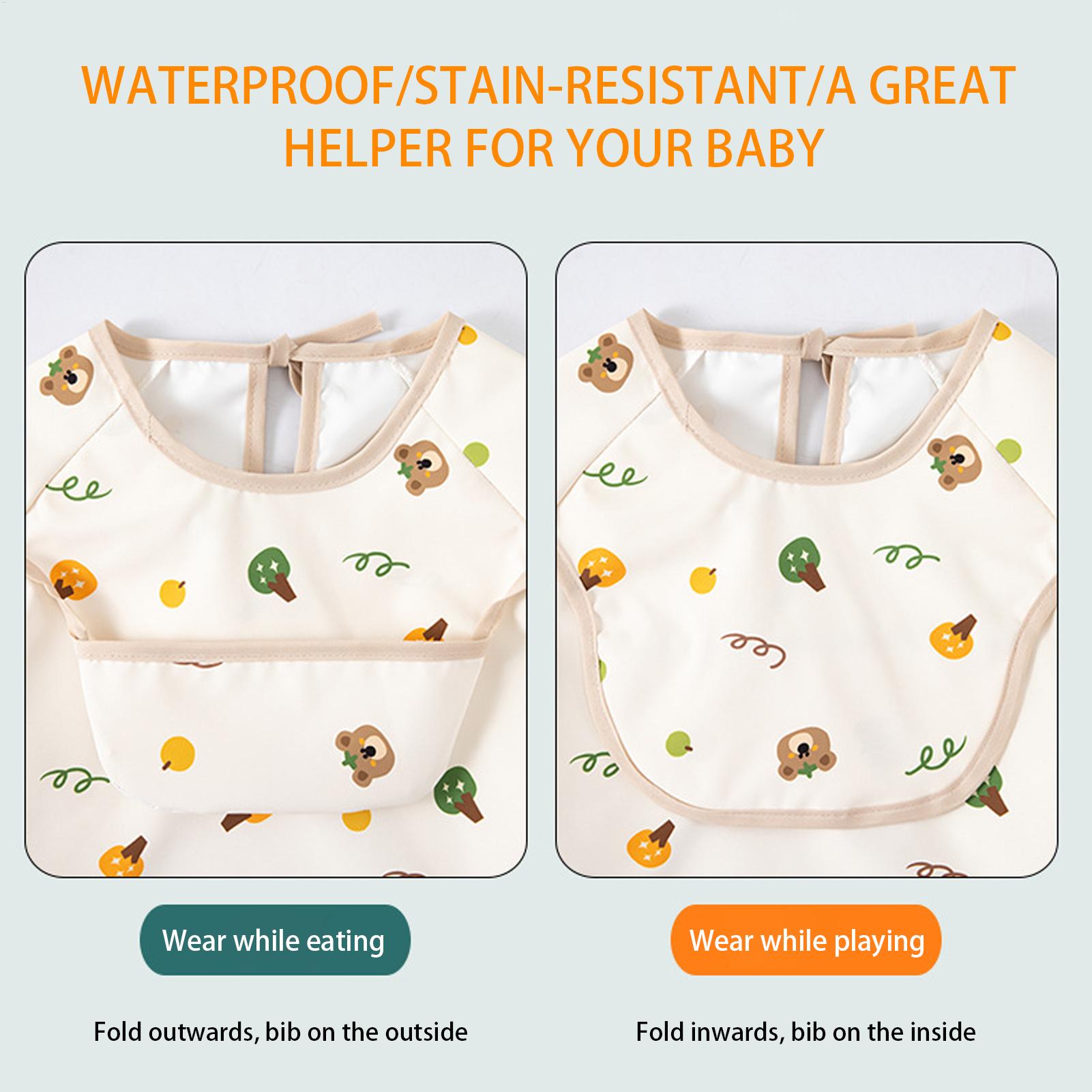 Baby Food In Restaurant - Bavaglino per bambini, morbido, regolabile, con